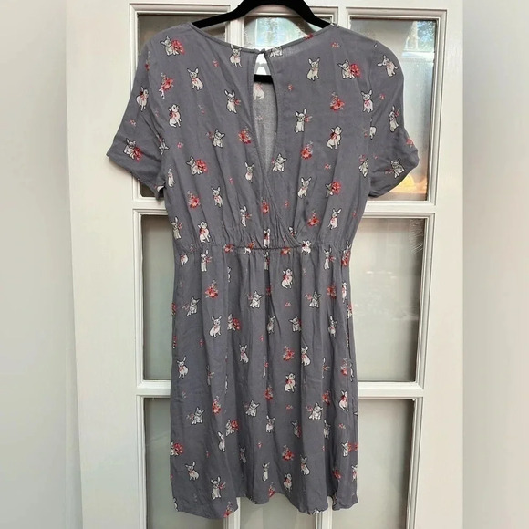 Oliver Bonas Violet Rufus Frenchie Dog Print Dress French Bulldogs Size 10 M - Picture 5 of 16